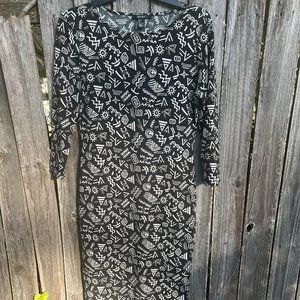 Black Tribal Print Dress